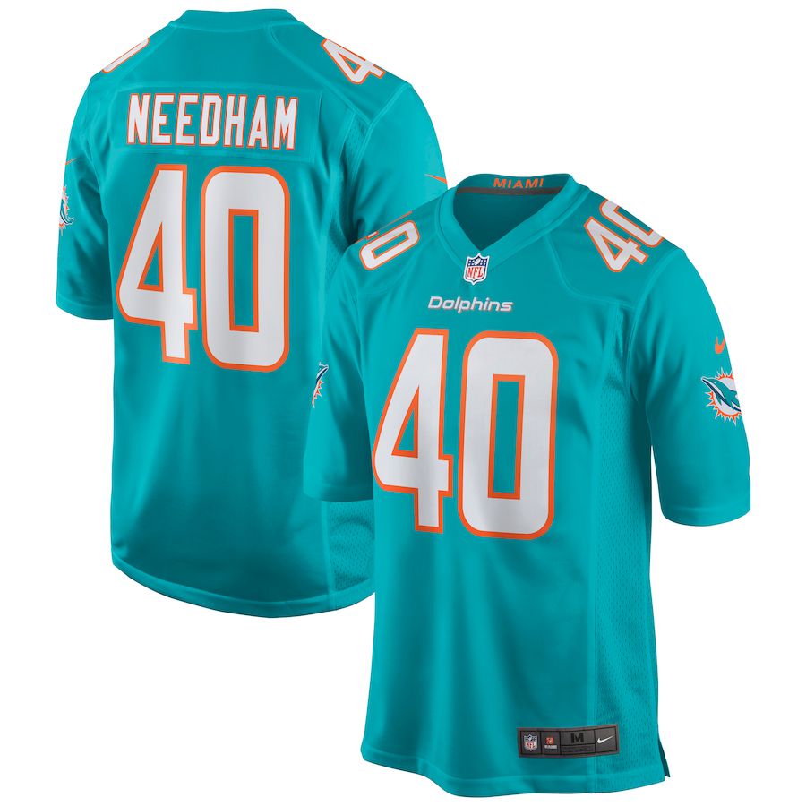 Men Miami Dolphins #40 Nik Needham Nike Green Game NFL Jersey